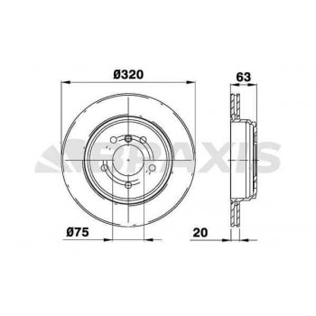 ARKA FREN DISKI BMW E60 E61 320MM - BRAXIS AE0268
