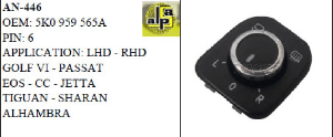 AYNA KUMANDA ANAHTARI>VW GOLF 6 - PASSAT - TIGUAN  KROM KATLANIR   >>5K0959565A - MCAR-AN446