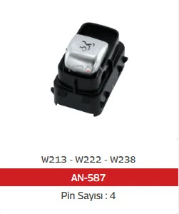 Unıversal Cam  Anahtarı>w213 - W222 - W238 Bagaj Açma - Siyah - 9051 - Mcar-An587