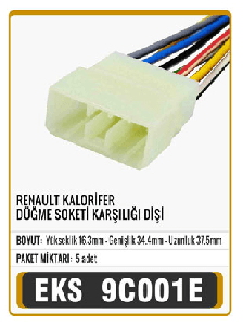 SOKET>RENAULT KALORİFER DÜĞME  DİŞİ - EKS-9C001E