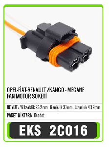 SOKET>RENAULT KLİMALI FAN MOTOR   S2031 - EKS-2C016