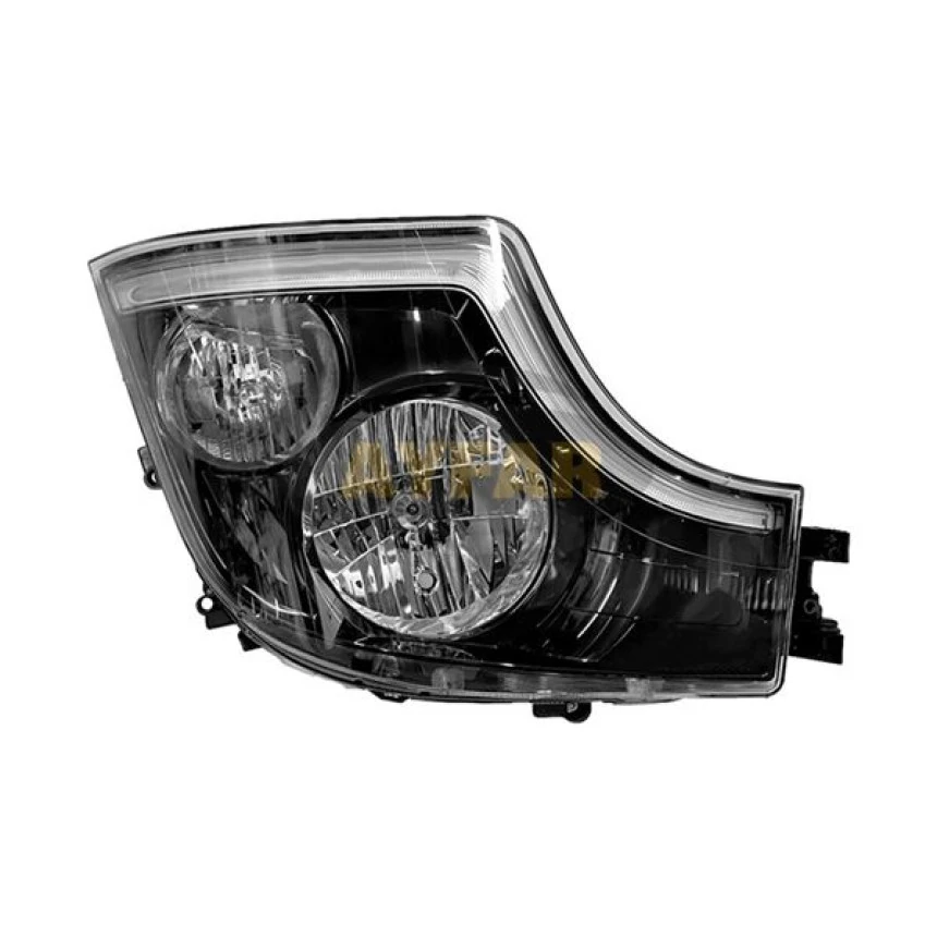 Mercedes Truck Far Komple Siyah Cerceveli Sag Manuel - Led Drl Mercedes Actros Mp IV - Euro 6 - Ayfar 505877