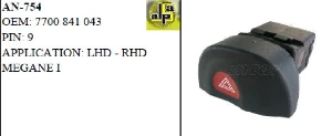Unıversal Flaşör Anahtarı>renault Megane I  9 Pin   >>7700841043 - Mcar-An754