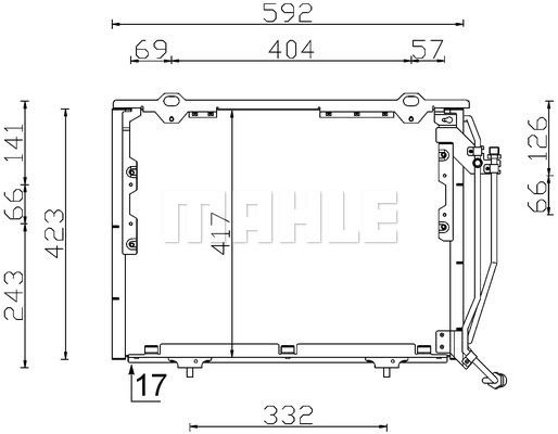 KLIMA RADYATORU W202 97>00 S202 98>01 W210 99>02 - MAHLE AC 243 000S