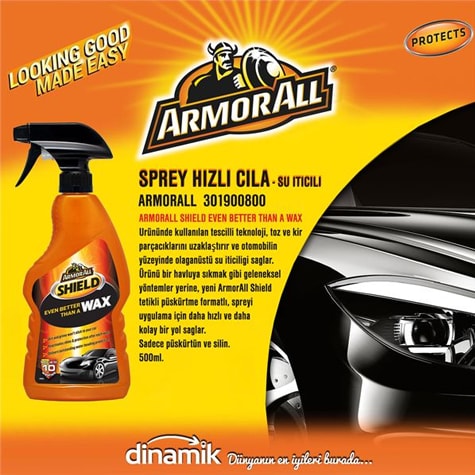 ARMORALL SHIELD EVEN BETTER THAN A WAX, SU ITICI OZELLIKLI SPREY HIZLI CILA SADECE PÜSKÜRTÜN VE SILI - ARMORALL 301900800