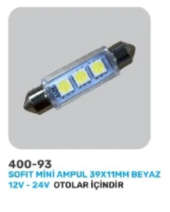 Unıversal Sofıt Led Mini Beyaz-Tk 12v-24v 39x11mm - Mfk-400-93