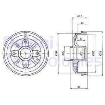 ARKA FREN KAMPANASI P106 P206 P206+ (T3E) SAXO AX OLCU: (180*30) ABSSIZ - DELPHI BF324