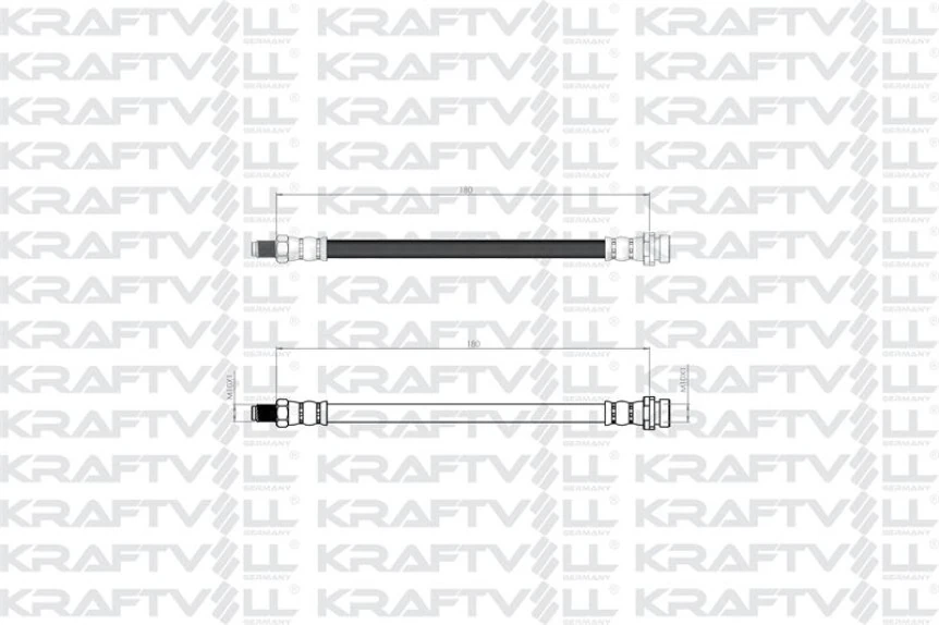 Ford Arka Fren Hortumu (sag / Sol) Focus (diskli) (98-04) - Kraftvoll 07080334