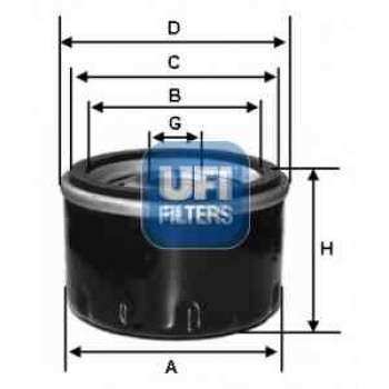 YAG FILTRESI CHEVROLET SPARK (M300) AVEO (T250 T255) 1.2 1.0 - UFI 23.585.00