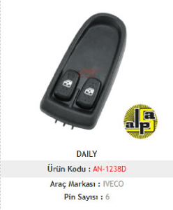 Unıversal Cam Anahtarı-İveco Daıly 06-12 Sol Çerçeveli - Mcar-An1238d
