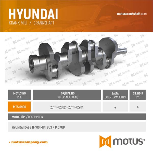 KRANK MILI H100 MINIBUS 94> L300 MINIBUS 87> L200 KAMYONET 96> - MOTUS 900