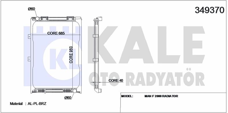 MOTOR SU RADYATORU MAN F2000 19.423 D2866 94> 19.463 D2876 94> 19.464 D2876 98> (CERCEVELI) / (MT) - KALE 349370