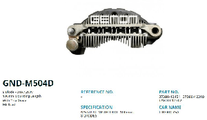 DİYOT TABLASI>75AMP HYUNDAI 100mm(8DIOT)M5 - GENON-GND-M504D