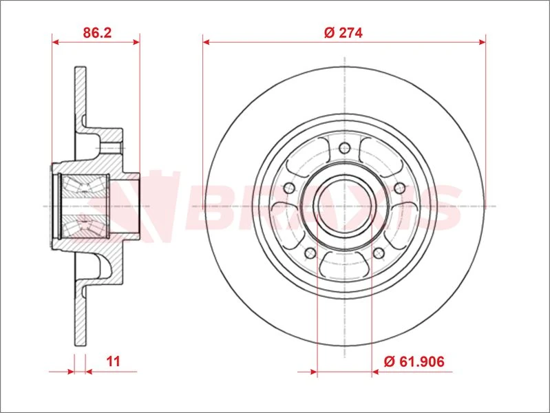 Renault Fren Aynası Arka Abs Sensor Halkası İle Scenic III Grand Scenic Jz0 / 1 1,2 Tce / 1,4 / 1,5dci / 1,6 - Braxıs Ae0925