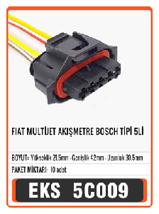 SOKET>FİAT M.JET AKIŞMETRE  / BOSCH TİPİ 5 Lİ   S5009 - EKS-5C009