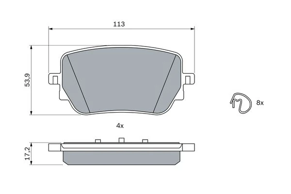 Mercedes Fren Balatası Arka - Fren Balatası Arka - Bch 0986424890
