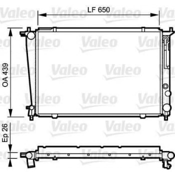 MOTOR SU RADYATORU HYUNDAI STAREX MUSURLU 01> MANUEL (650X438X26) - VALEO 734408