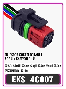 Unıversal Soket>enjektör  Renault / Scania Kamyon 4 Lü - Eks-4c007