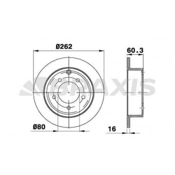 ARKA FREN DISKI JEEP COMPASS PATRIOT - BRAXIS AE0561