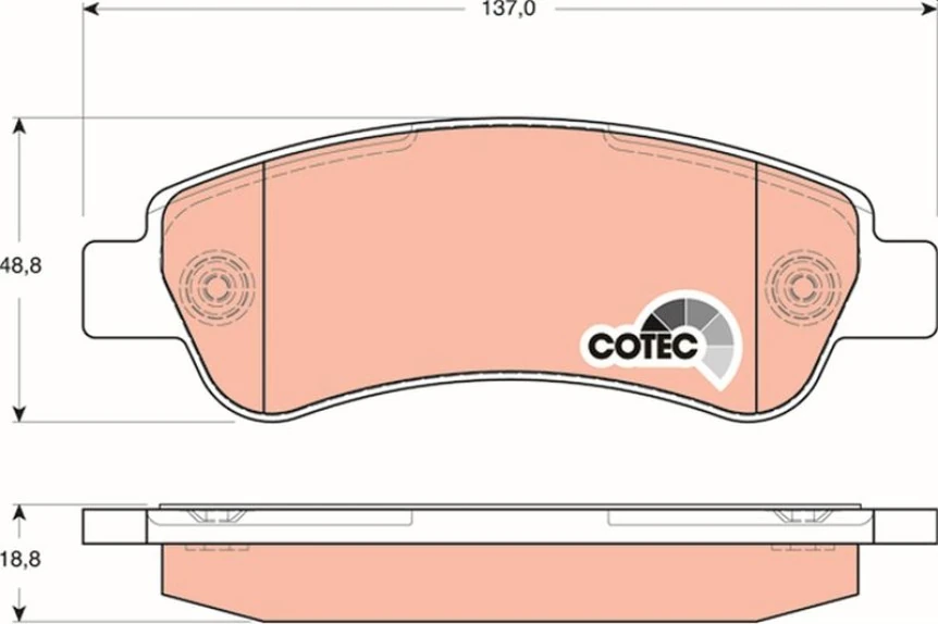 Fiat Arka Fren Balatası Ducato Boxer Jumper 2,2d 100 Multıjet 2,3d 120 Multıjet 3,0d 160 Multıjet 07 / 06 - Trw Gdb1682