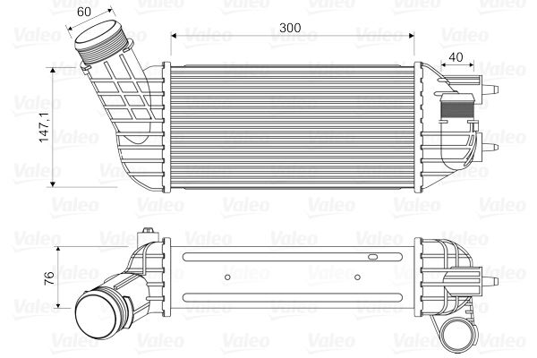 TURBO INTERCOOLER RADYATORU P308 P3008 P5008 C4 DS4 DS5 DW10CTED4 DW10CB OLCU: (155**300×80) - VALEO 818652