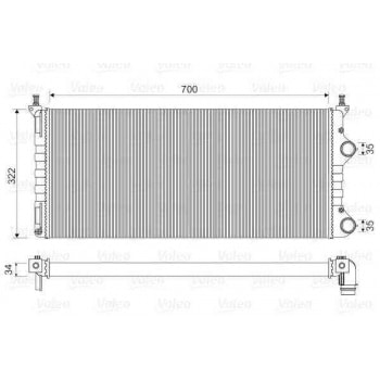 MOTOR RADYATORU DOBLO 1,3 JTD / 1,9 JTD (730X305,4X38) 01> - VALEO 734692