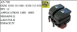 Unıversal Cam Anahtarı>renault Megane II Dynamıc - Laguna II Önden Arka Kum.   >>8200315040 - Mcar-An720