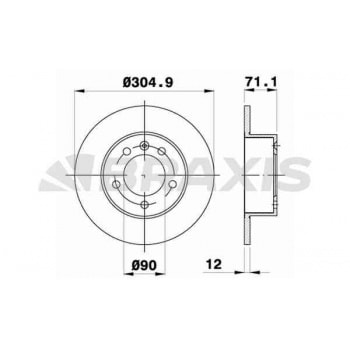 FREN DISKI ARKA MASTER III MOVANO B 2,3DCI 10> - BRAXIS AD0467