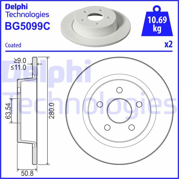 ARKA DISK AYNA YENI CONNECT 14> - DELPHI BG5099C