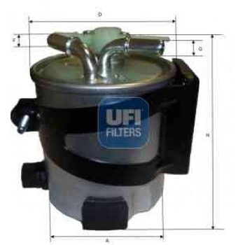 YAKIT (MAZOT) FILTRESI (OE URETICI) SCENIC II / GRAND SCENIC 1,5 DCI 106HP 06 / 05 - UFI 55.430.00