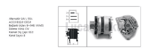 ALTERNATÖR-A127 BMC FATİH (KASNAKLI) 12V-55A - LUCAS-61920158