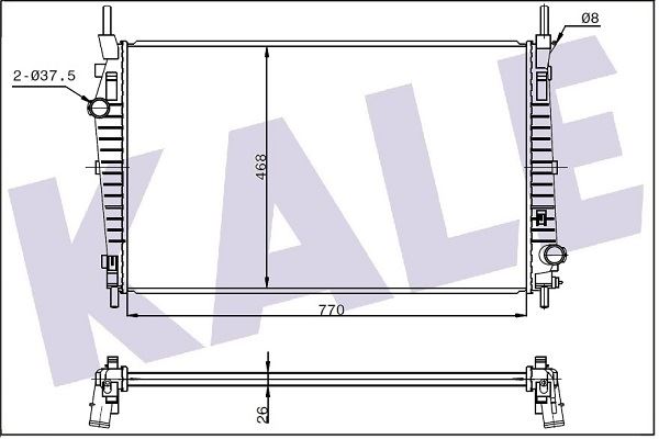 MOTOR SU RADYATORU FORD TRANSIT 3.2 TDCI 200PS 06=> (KLIMALI KLIMASIZ) - KALE 351275