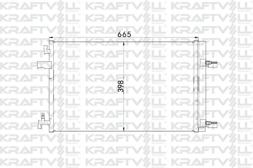 Opel Klima Radyatoru Astra J İnsignia Zafıra C Cruze 1.4 / 1.6 / 1.7 / 2.0 - Kraftvoll 08060139