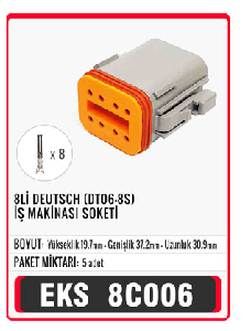 SOKET>DEUTSCH 8 Lİ İŞ MAKİNASI   S8004 - EKS-8C006