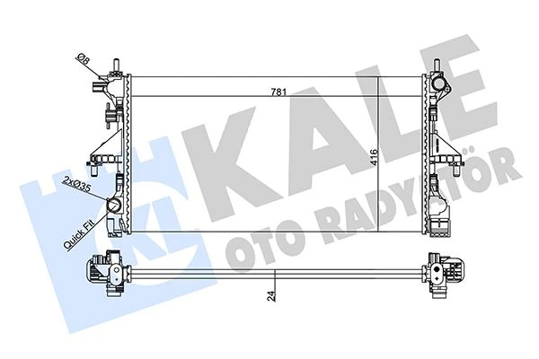 Psa Motor Radyatoru Boxer Jumper Ducatı II IV 15>>(mekanık Versiyon) - Kale 356960