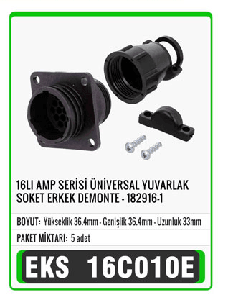 SOKET>16LI  ÜNİVERSAL  ERKEK DEMONTE - EKS-16C010E