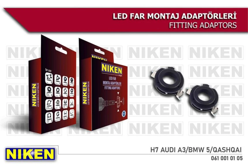Unıversal Led Far Montaj Adaptoru H7 Audı A3/bmw 5/qash (l05 - Niken 061 001 01 05