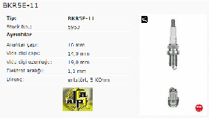 Unıversal Buji-Kalem Tek Tir. Mazda 626/mits/hyun - Ngk-Bkr5e-11