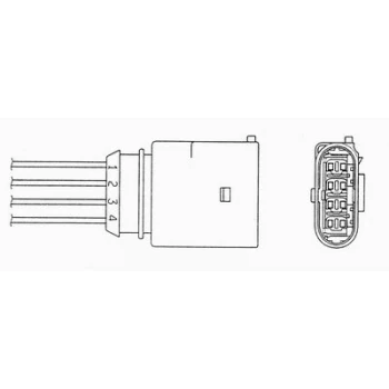 Vag Lambda Sensor ( Yeni Kod - 700mm ) Arka Passat A4 97>05 Alz - Ngk 97007