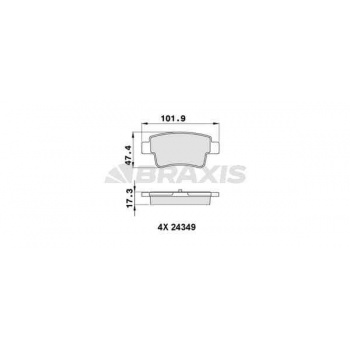 ARKA FREN BALATASI CORSA D GRANDE PUNTO 199 1.3 1.4 1.9 MJET 10 / 05 .1.4 T JET 09 / 07 - BRAXIS AA0256