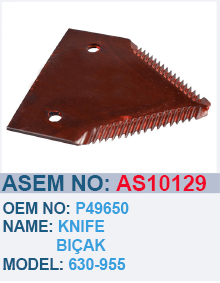 JOHN DEERE 630 955 BIÇAK AMZ - P49650 - AS10129