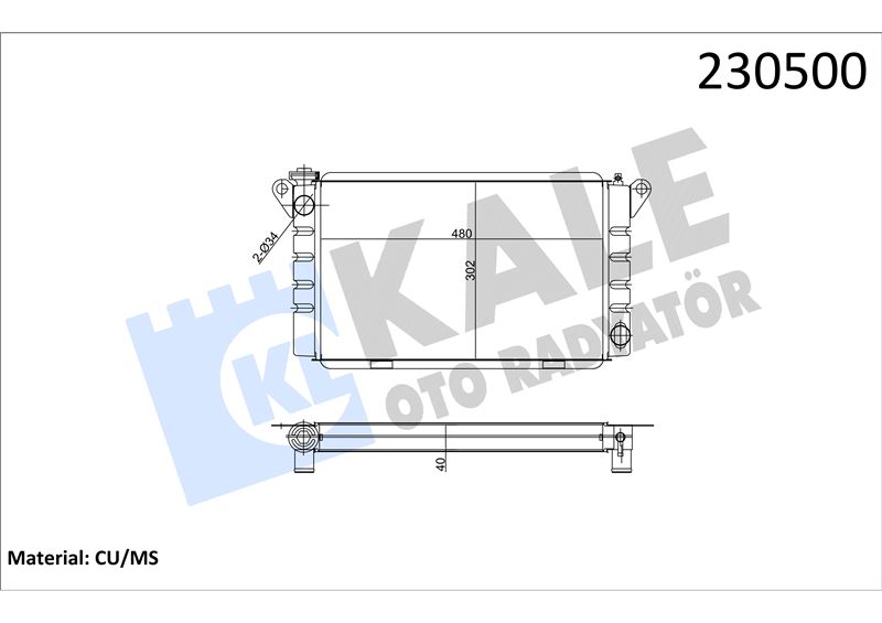 MOTOR RADYATOR R12 TOROS (3 SIRA SUPER) 501133PS - KALE 0501143PS