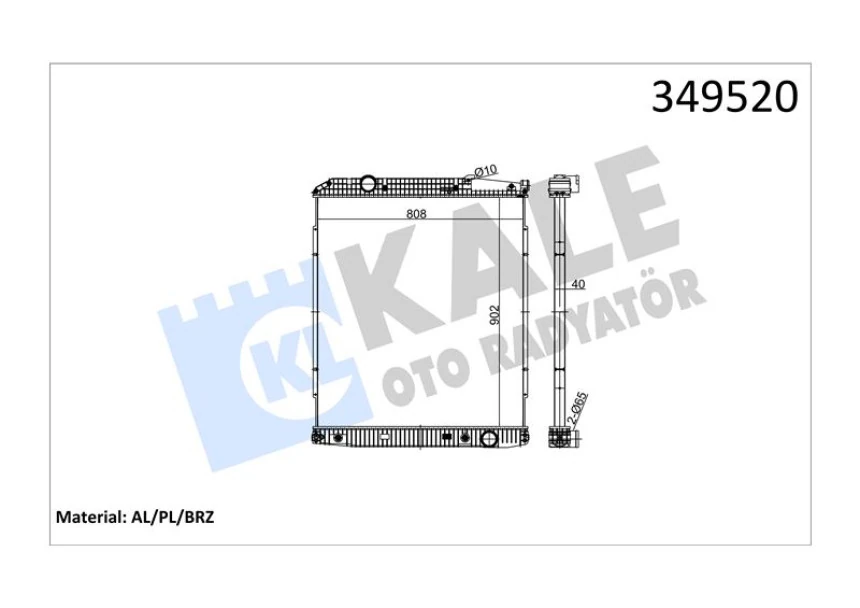 Mercedes Truck Su Radyatoru Mercedes Actros (cercevesiz) / (at) - Kale 349520