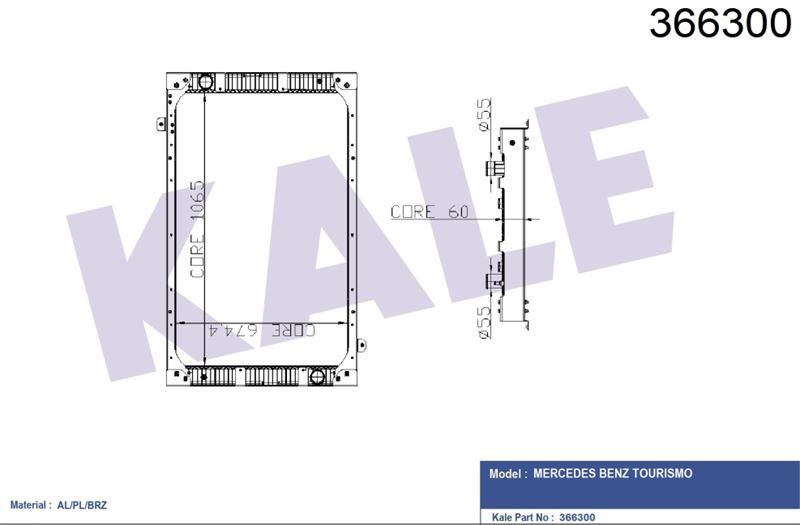 MOTOR RADYATORU TOURISMO (AL / PL / BRZ) - KALE 0909231AB