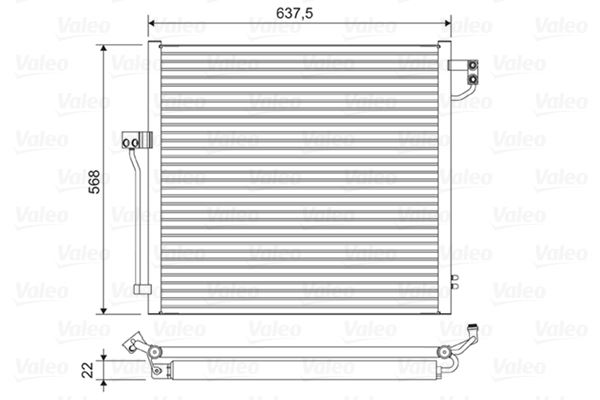 KLIMA RADYATORU X166 12>15 W166 15>18 C292 15>19 - VALEO 822623
