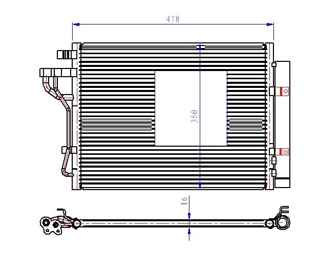 KLIMA RADYATORU KIA PICANTO 2011- (475×348×16) - ORIS CKI610016