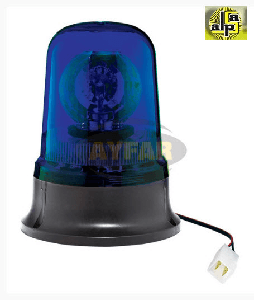 DÖNER TRAFİK İKAZ LAMBA  LED TİPİ MAVİ 12/24V UZUN - AYFAR-TR503-10