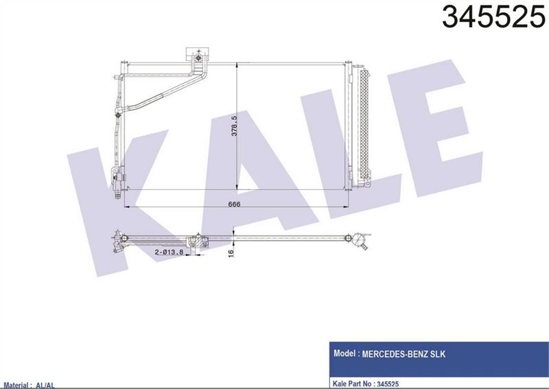 KLIMA RADYATORU SLK-CLASS R171 04>11 - KALE 345525