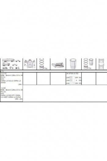 MOTOR SEGMAN C12NZ X12SZ CORSA A B 1.2 8V 72.50MM STD (1.5x1.5x3.0) - AKD 222-3501-00
