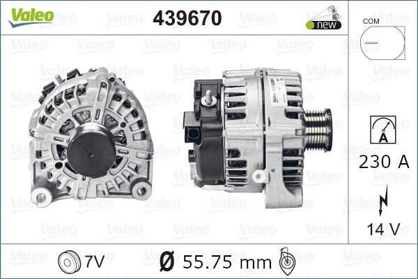 ALTERNATOR SARJ DINAMOSU 220 A 14 V BMW F10 F07 F11 F01 E70 E71 E72 - HELLA 8EL011713-081